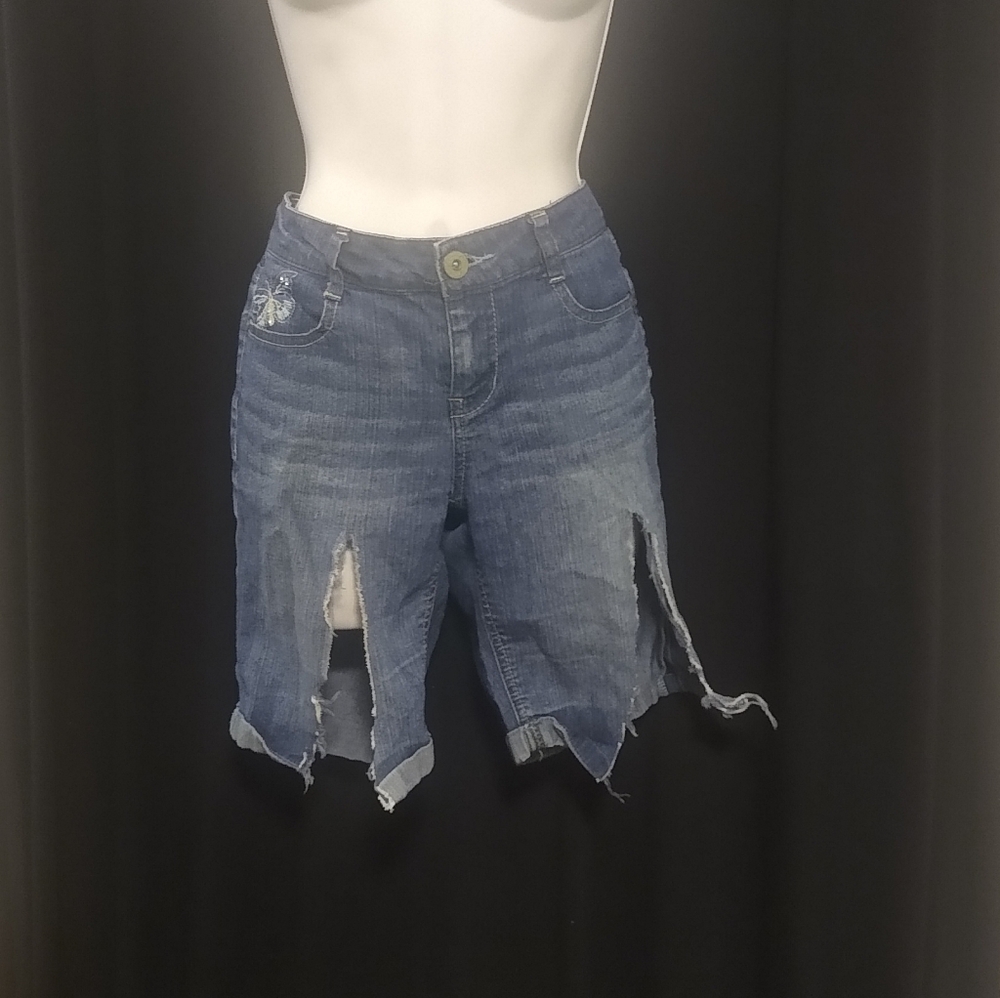 Candies Blue Jeans Distressed Shorts Junior 12
